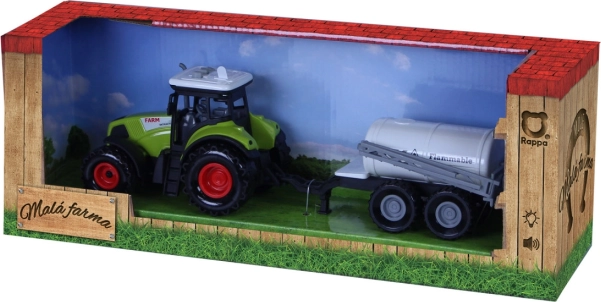 Plastični traktor sa zvukom i svjetlom s prikolicom za prskanje