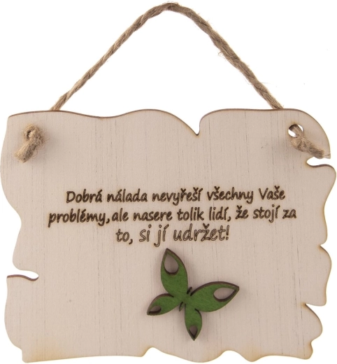 Pergamentno drvo bijelo „dobro raspoloženje“ 16 × 12 cm