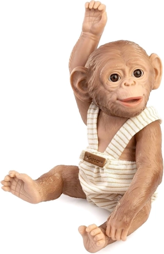Guca Realistic Reborn Monkey Baby with Full-Vinyl Body, 25 cm