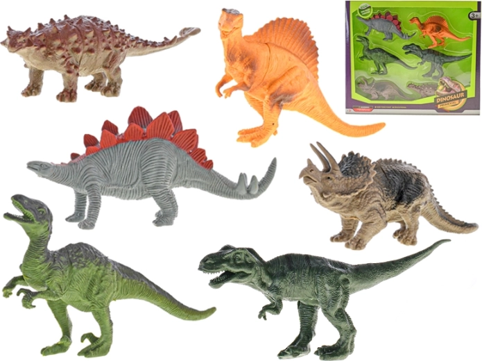 Dinosaurusi 14–17 cm, set 6 kom