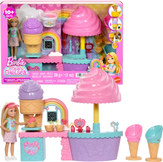 Barbie Club Chelsea slastičarnica sa sladoledom s lutkom i plastelinom