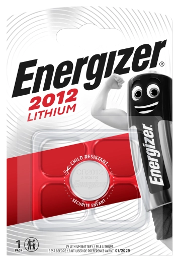 Litijeva gumbasta baterija CR2012 ENERGIZER 3 V, 58 mAh (1 kom)