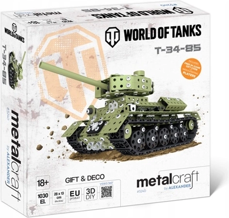 Metalcraft World of Tanks metalni model tenka T-34-85
