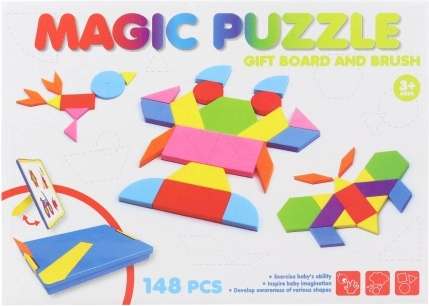 Magnetični pjenasti tangrami u plastičnoj kutiji