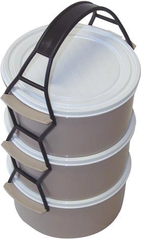 Posuda za nošenje hrane 3x1,0 l plastična