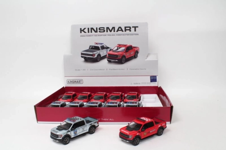 Model Ford F-150 Raptor 1:46 – policijski/vatrogasni pick-up s pull-back mehanizmom