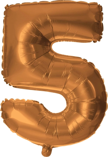 Foli balon na napuhavanje broj 5 30 cm brončani TORO