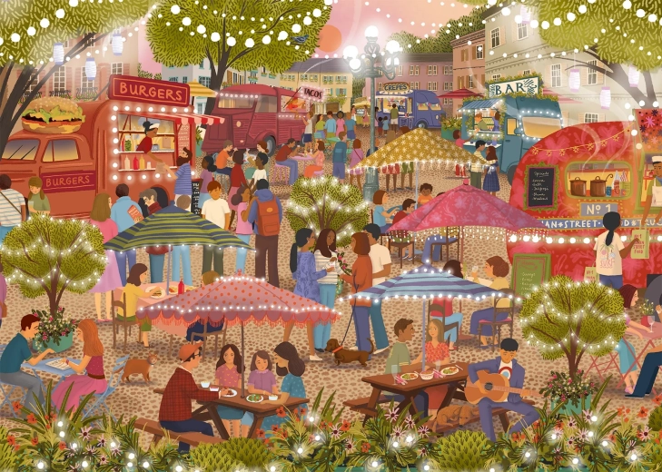 Falcon Food Festival Puzzle 1000 Pieces