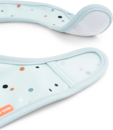 Done by Deer Elphee bibs with velcro closure, blue, 2 pcs