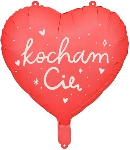 Folijski balon u obliku srca „Kocham Cię“ 45 cm - 1 komad