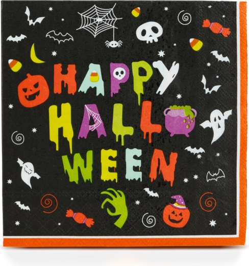 Happy Halloween Paper Napkins, 33 × 33 cm, 16 pcs