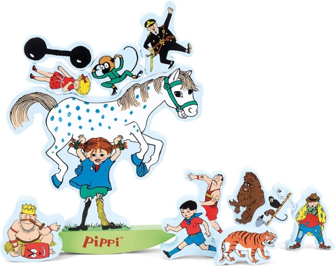 Pippi balancing stacking toy made of wooden pieces