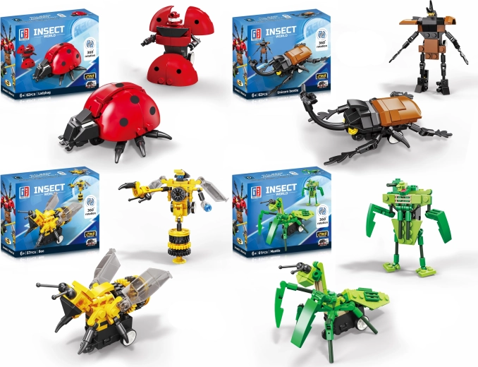 Transformabilni set za sastavljanje robotskih kukaca - 1 komad