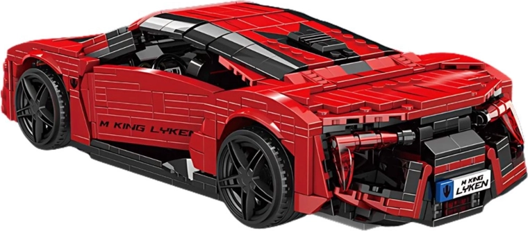 Konstrukcijski set sportski automobil crveni 1311 dijelova