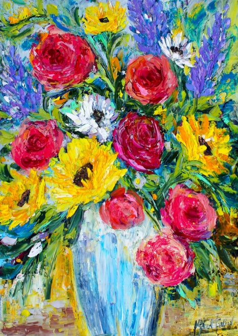 Uživajte u slagalici Vječni cvjetovi 1000 dijelova