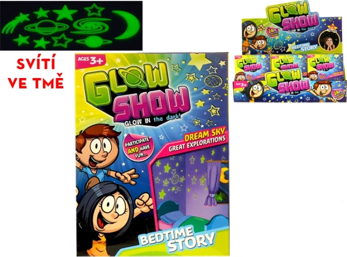 Svjetleće zvjezdice za zid i strop – set od 15 kom