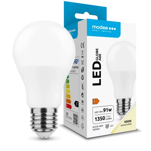 LED žarulja MODEE LIGHTING Globe A60 13 W E27 neutralno bijela