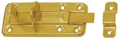 Zasun s mogućnošću zaključavanja lokotom 100 × 40 × 1,0 mm, žuto pocinčani čelik