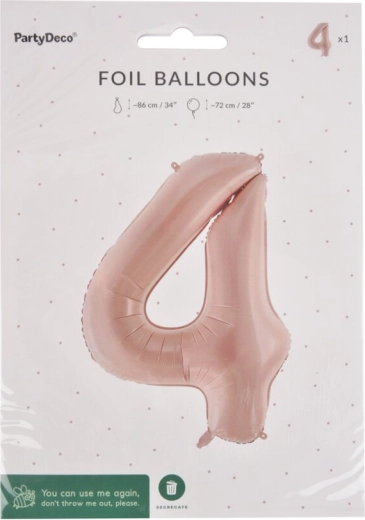 Folijski balon broj 4 bež 72 cm