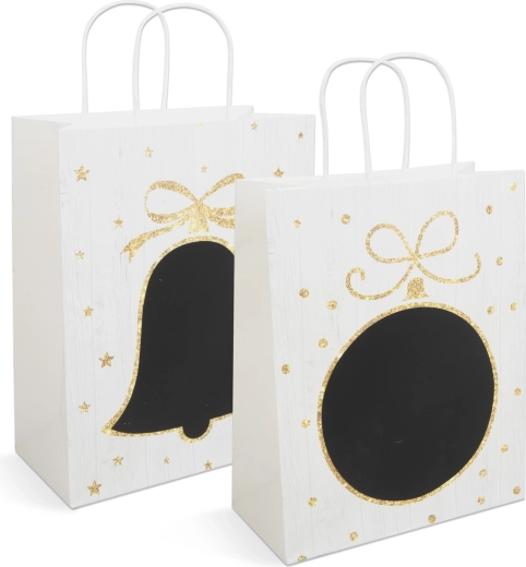 Christmas Kraft Gift Bag for a Bottle - 1 piece