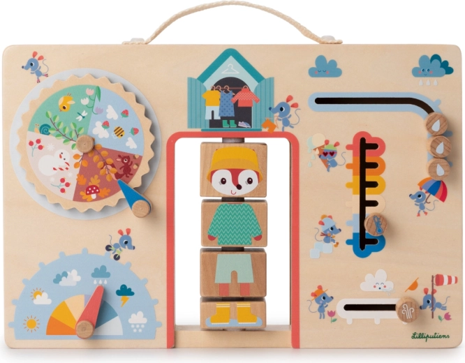 Lilliputiens - Activity Board - dressing for the weather - Alice the Fox