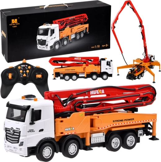 RC concrete pump truck Huina 1381 1:18 with lights and sounds