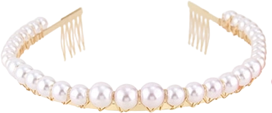 Ružičasta traka za kosu s biserima za djevojčice