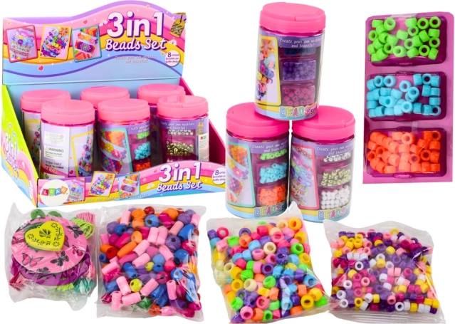 Set perlica u staklenci za izradu nakita 3u1