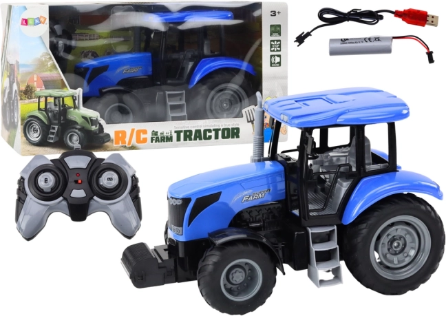 RC traktor 2,4G s daljinskim upravljanjem i zvukovima – plavi