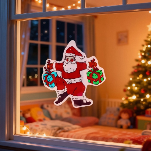 Christmas window decoration Santa Claus with suction cup 30 × 29 cm