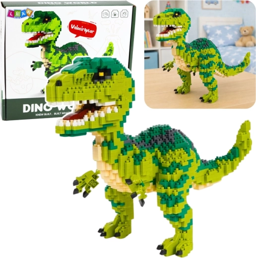 Konstrukcijski set dinosaurus Velociraptor 3D figurica 1457 dijelova