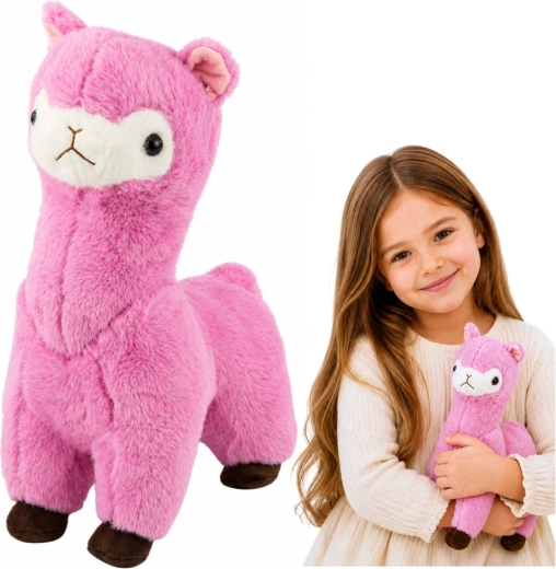 Plišana alpaka (lama) ružičasta 28 cm - 1 komad