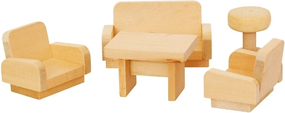 MaDe wooden doll furniture – living room