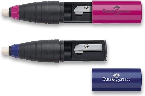 Oštriljka s gumicom FABER-CASTELL, mix boja