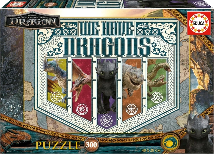 Educa puzzle Kako izdresirati zmaja 300 dijelova