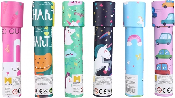 Kaleidoskop za djecu s raznobojnim uzorcima