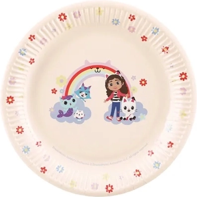 Papirnati tanjurići Gabinina čarobna kućica mix 23 cm (6 kom)