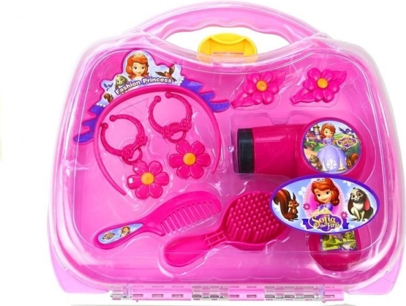 kovčeg za malu princezu – frizerski set s fenom, krunom i nakitom