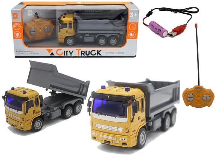 Adar RC remote-controlled dump truck 1:30 with lights 27 MHz