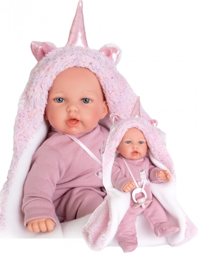Antonio Juan Petit realistična lutka sa zvukovima s mekim tkaninskim tijelom 27 cm