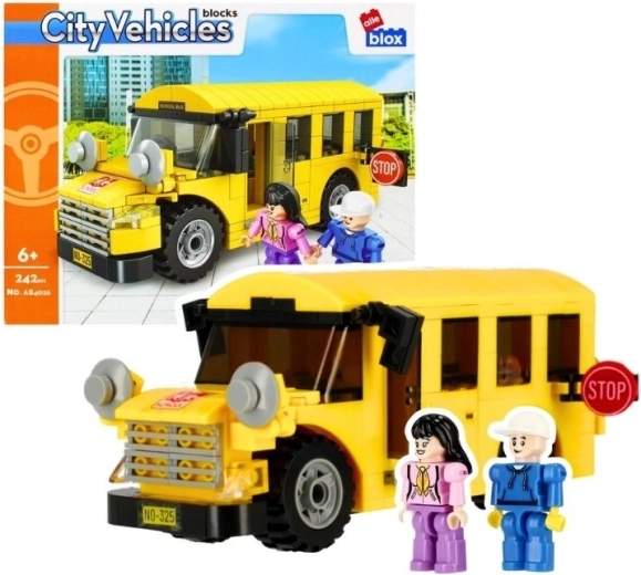 Alleblox City building set school bus (242 pieces) - 1 piece