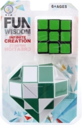 slagalica kocka i zagonetka u obliku srca, set 2 kom