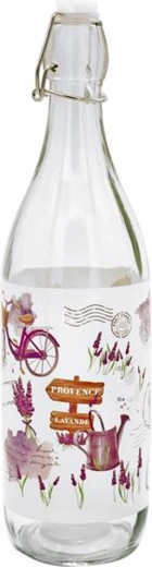 Staklena boca s patentnim zatvaračem TORO 1 l – lavanda