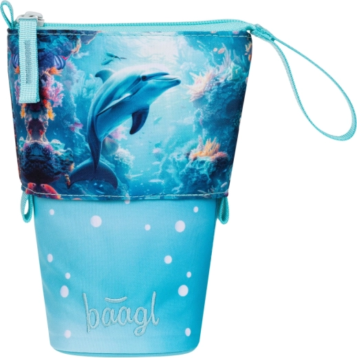 Školski etui za bojice s motivom dupina BAAGL GRS