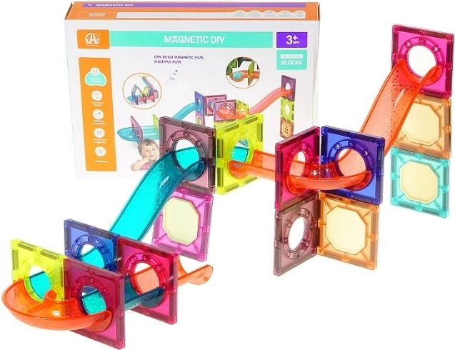 Magnetni DIY magnetski set – kuglična staza 37 dijelova