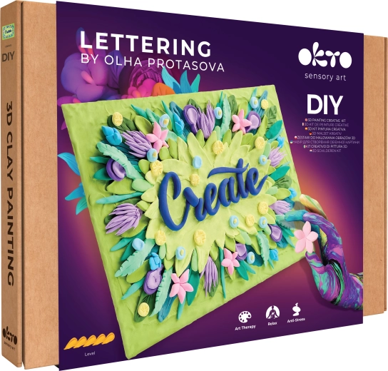 OKTO Lettering likovni set za slikanje masom Create 30 × 40 cm