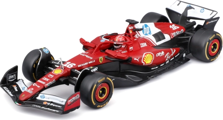 Bburago model F1 u akrilnoj kutiji Ferrari SF-25 (2025) Charles Leclerc 1:43