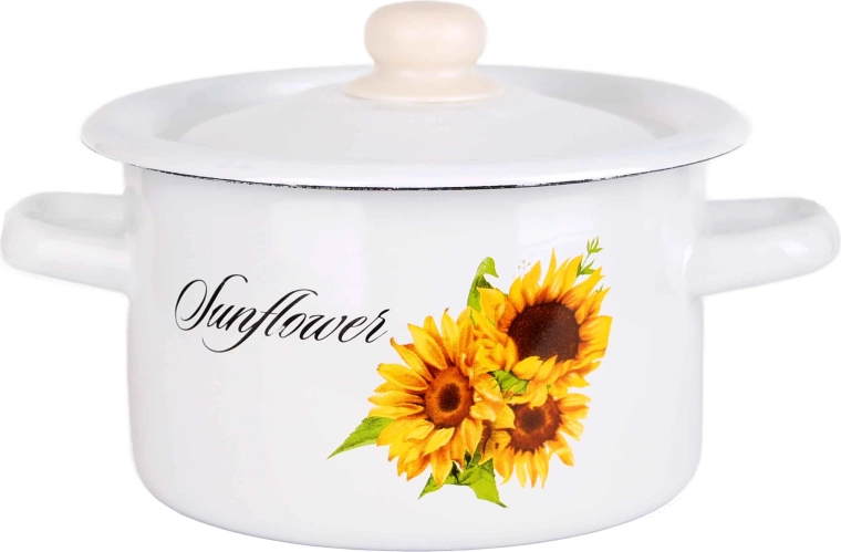 Emajlirani lonac s poklopcem 2 l Suncokret