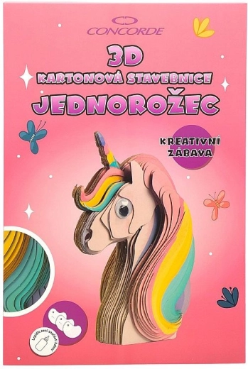 3D kartonski set za slaganje jednoroga