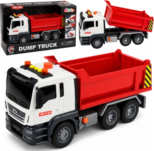 Dječji kiper Dump Truck sa svjetlima i zvukovima, crveno-bijeli